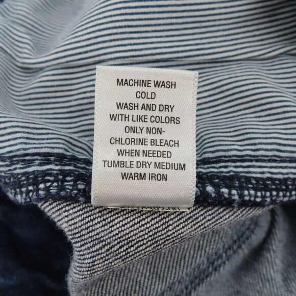 Banana Republic Women 26 Bermuda Roll Cuff Blue Jean Shorts Cotton Blend Pockets - Picture 7 of 9